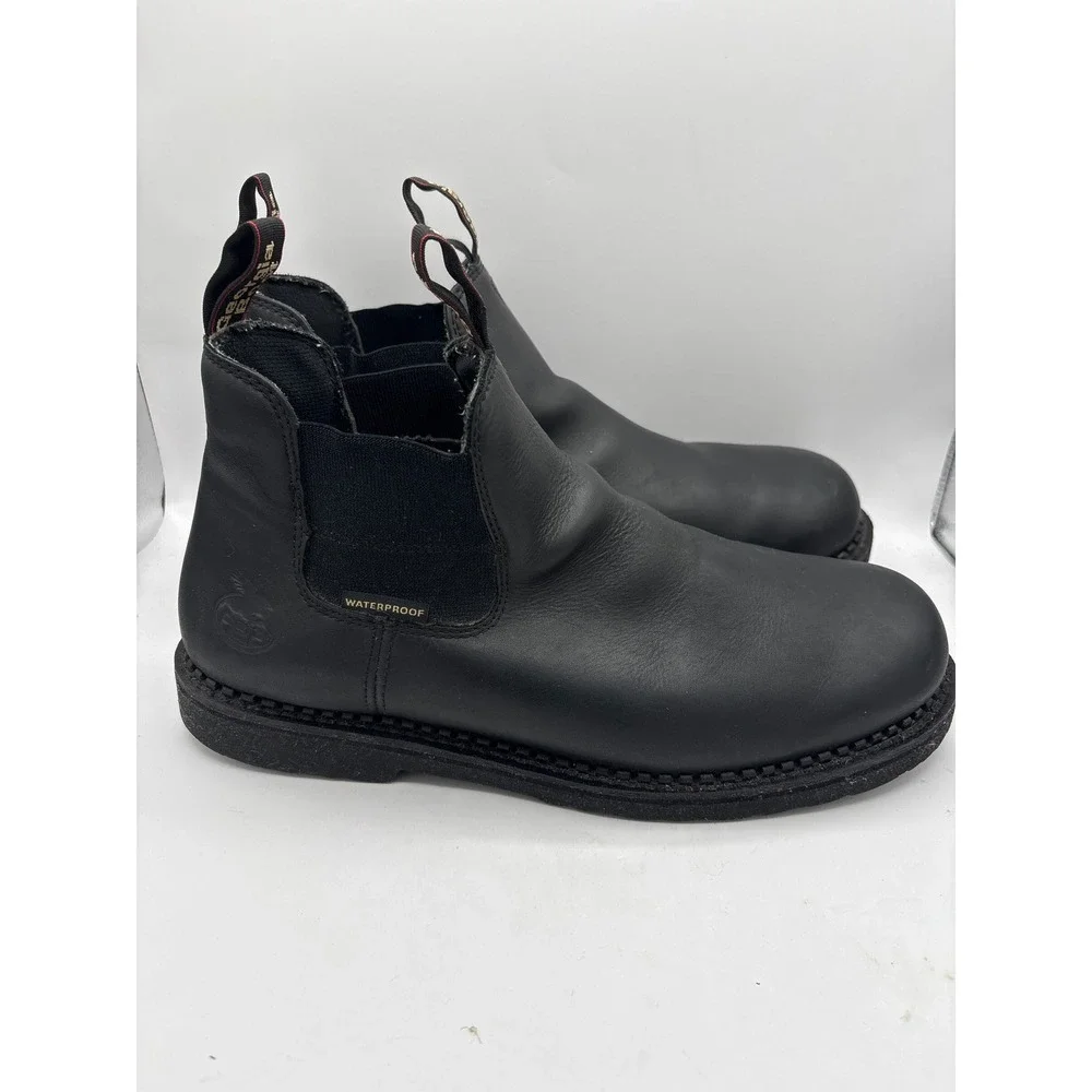 Georgia Boot Chelsea Mens 14 GB00376 Black Waterproof Leather EH Soft Toe EUC